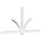 Ekena Millwork Redmond Architectural Grade PVC Gable Bracket, 108"W x 49 1/2"H x 4"D x 4"F, 11/12 Pitch GBP108X50X0404RED00 - alternate 1